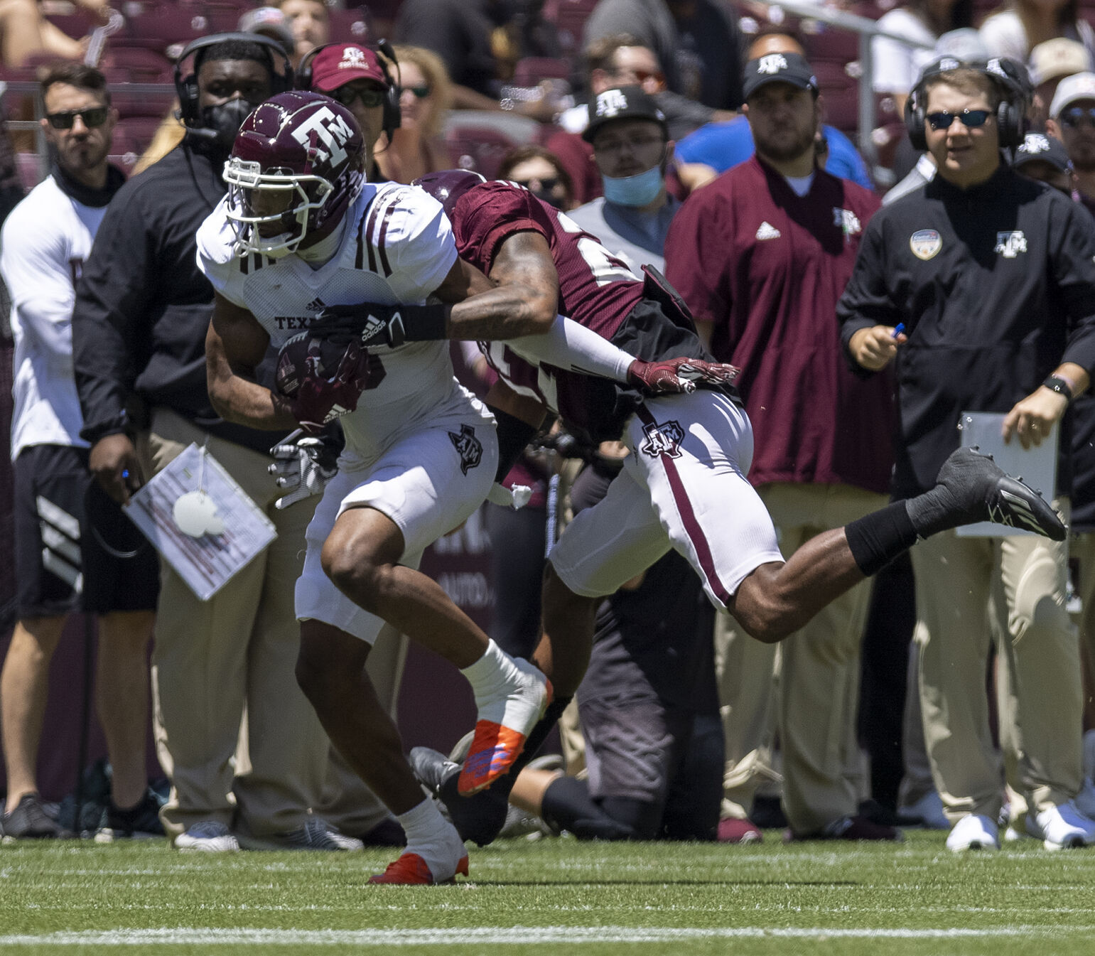 Maroon & White